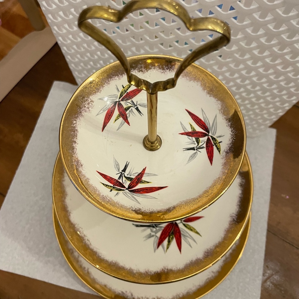 Falcon Ware Weatherby Hanley made in England 3 tier serving tray
